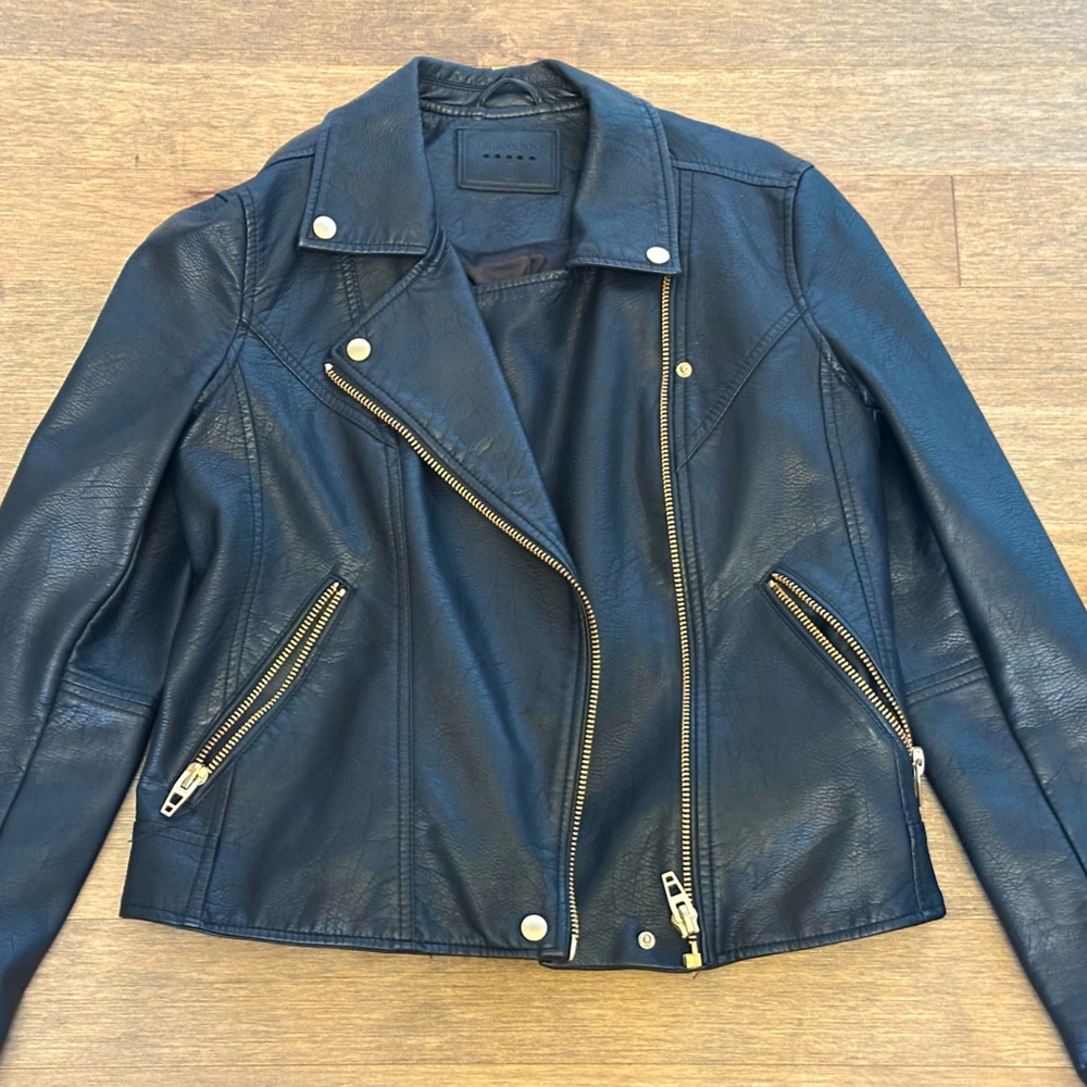 Vegan leather moto jacket